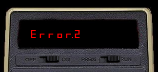 HP-25 error 2